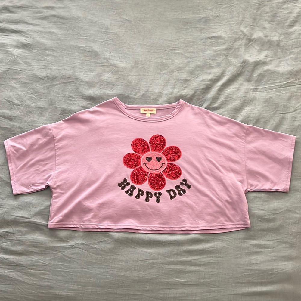 Sequin crop top by Peach Love, size large